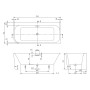 Villeroy & Boch Taro Vorwand-Badewanne 170 x 75 cm für Eckeinbau rechts
