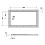 Duravit Tempano Duschwanne 170 x 90 cm, mit Antislip