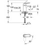GROHE Eurosmart C Einhand-Waschtischbatterie, DN 15 S-Size