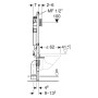 Geberit Duofix Element für Wand-WC, 120 cm, Sigma UP-Spülkasten 12 cm, HS50 Hygienespülung