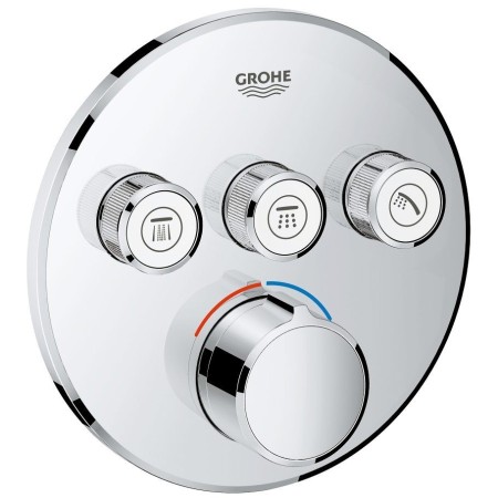 GROHE SmartControl Unterputzmischer Fertigmontageset mit 3 Absperrventilen, runde Ausführung