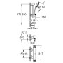 GROHE Grohtherm 2000 Thermostat-Brausebatterie mit Brausegarnitur