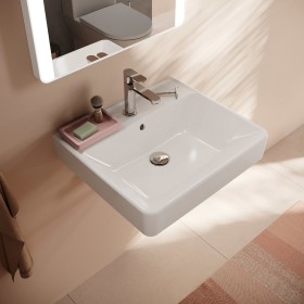 hansgrohe Xanuia Q Waschtisch 550/480 mit Hahnloch und Überlauf