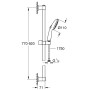 GROHE Vitalio Start 110 Brausestangenset 90 cm mit 2 Strahlarten