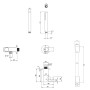 Villeroy & Boch Universal Taps & Fittings Unterputz-Thermostat-Set inkl. Regenbrause und Handbrause