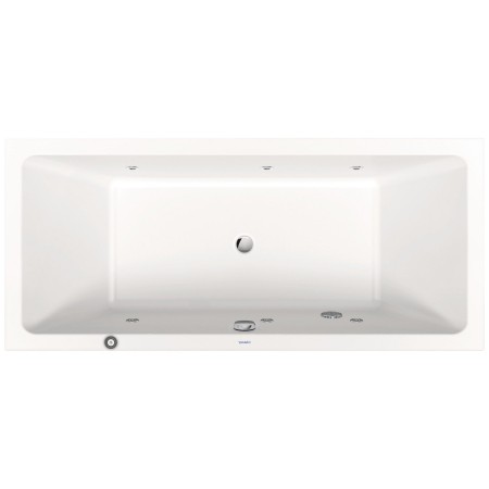 Duravit No. 1 Rechteck-Whirlwanne Jet Project 180 x 80 cm mit 2 Rückenschrägen