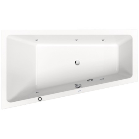 Duravit No. 1 Trapez-Whirlwanne Jet Project 150 x 80 cm mit 1 Rückenschräge links