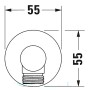 Duravit Wandanschlussbogen mit Brausehalter mit runder Rosette