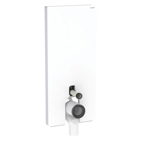 Geberit Monolith Plus Sanitärmodul für Stand-WC, 114 cm, Frontverkleidung aus Glas