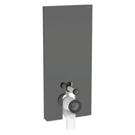 Geberit Monolith Plus Sanitärmodul für Stand-WC, 114 cm, Frontverkleidung aus Glas