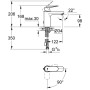 GROHE Eurosmart C Einhand-Waschtischbatterie mit versenkbarer Kette