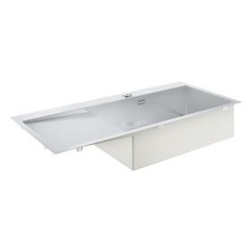 GROHE K1000 Edelstahl-Einbauspüle 116 x 52 cm mit Abtropffläche, Becken rechts