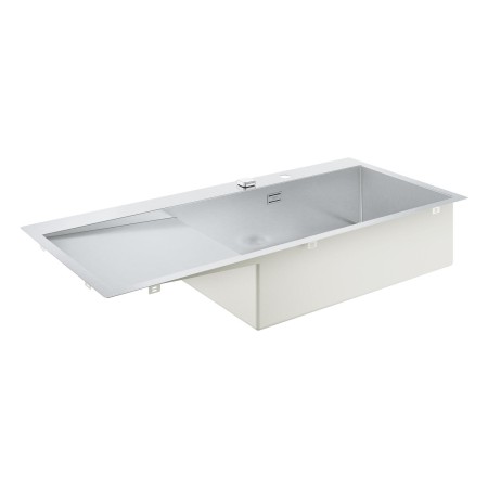 GROHE K1000 Edelstahl-Einbauspüle 116 x 52 cm mit Abtropffläche, Becken rechts