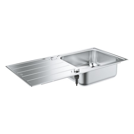 GROHE K500 Edelstahl-Einbauspüle 100 x 50 cm mit Abtropffläche, reversible