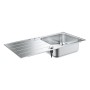 GROHE K500 Edelstahl-Einbauspüle 100 x 50 cm mit Abtropffläche, reversible