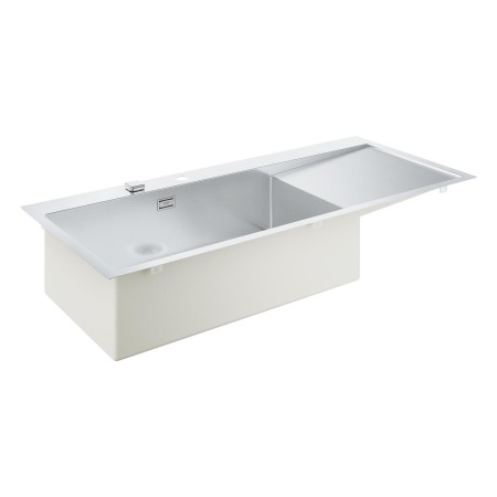 GROHE K1000 Edelstahl-Einbauspüle 116 x 52 cm mit Abtropffläche, Becken links