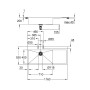 GROHE K1000 Edelstahl-Einbauspüle 116 x 52 cm mit Abtropffläche, Becken links