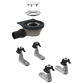 Geberit Rohbauset, zu Setaplano Duschfläche, Sperrwasserhöhe 5 cm, mit 4 Füßen