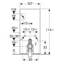 Geberit Monolith Plus Sanitärmodul für Stand-WC, 114 cm, Frontverkleidung aus Steinzeug