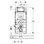 Geberit GIS Element für Wand-WC, 125 cm mit Sigma UP-Spülkasten 12 cm mit HS30 Hygienespülung