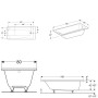 Geberit Renova Rechteckbadewanne 180 x 80 cm