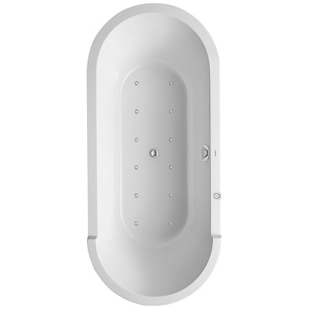 Duravit Starck Oval Whirlwanne 180 x 80 cm freistehend mit Combi-System E, zwei Rückenschrägen