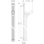 hansgrohe Raindance Unica S Wandstange 90 cm