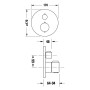 Duravit Thermostatarmaturen Thermostat Unterputz Set, 1 Verbraucher, rund