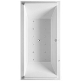 Duravit Starck Rechteck Whirlwanne 200 x 100 cm mit Jet System, zwei Rückenschrägen