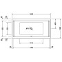 Duravit Starck Rechteck Whirlwanne 200 x 100 cm mit Jet System, zwei Rückenschrägen