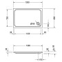 Duravit D-Code Rechteck Duschwanne 120 x 80 cm mit Antislip