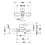 Duravit D-Code Einhebel-Wannenmischer Aufputz