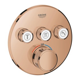 GROHE Grohtherm SmartControl Thermostat Fertigmontageset mit 3 Absperrventilen, runde Ausführung GROHE Grohtherm SmartControl Thermostat Fertigmontageset mit 3 Absperrventilen, runde Ausführung