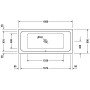 Duravit D-Code Rechteck Whirlwanne 180 x 80 cm mit Jet Project