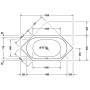Duravit D-Code Sechseck Whirlwanne 190 x 90 cm mit Jet Project