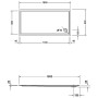 Duravit Starck Slimline Duschwanne Rechteck 180 x 90 cm mit Antislip