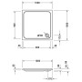 Duravit D-Code Quadrat Duschwanne 100 x 100 cm mit Antislip