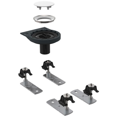 Geberit Rohbauset, zu Setaplano, stockwerksdurchdringende Installation, mit 4 Füßen