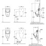 Villeroy & Boch Subway Absaug-Urinal ohne Deckel, Zulauf verdeckt