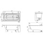 Villeroy & Boch O.novo Solo Badewanne 170 x 70 cm