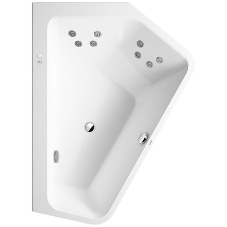 Duravit Paiova 5-Eck Whirlwanne 177 x 130 cm mit Jet System, Ecke rechts