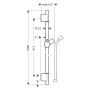 hansgrohe Unica S Puro Brausenstange 90 cm