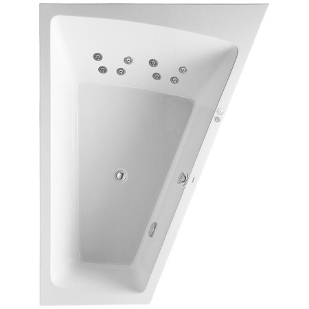 Duravit Paiova Whirlwanne 180 x 140 cm mit Jet System, Rückenschräge rechts