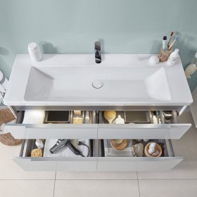 Villeroy & Boch Subway 3.0 Schrankwaschtisch 130 cm, mit 1 Hahnloch, ohne Überlauf