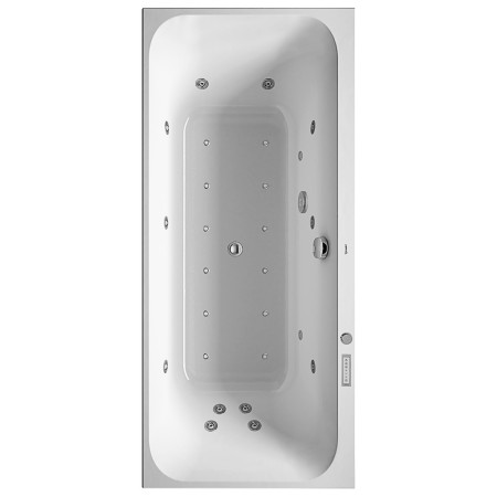 Duravit Happy D2 Rechteck Whirlwanne 180 x 80 cm mit Combi-System E, zwei Rückenschrägen