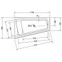 Duravit Paiova Whirlwanne 170 x 100 cm mit Combi-System E, Rückenschräge links