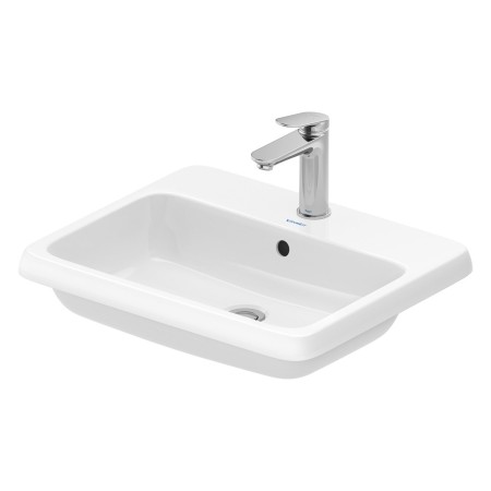 Duravit Qatego Einbauwaschtisch 55 x 45,5 cm, 1 Hahnloch mit HygieneGlace