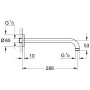 GROHE Rainshower Brausearm modern 28,6 cm Ausladung