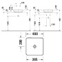 Duravit Sivida Aufsatzbecken eckig 40 cm