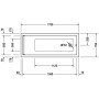 Duravit Starck Rechteck Whirlwanne 170 x 70 cm mit Combi-System E, einer Rückenschräge